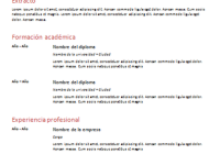 Plantilla de curriculum: plantilla cronológica 6