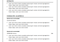 Plantilla de curriculum: plantilla cronológica 1