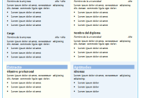 Plantilla de curriculum: plantilla cronológica 3